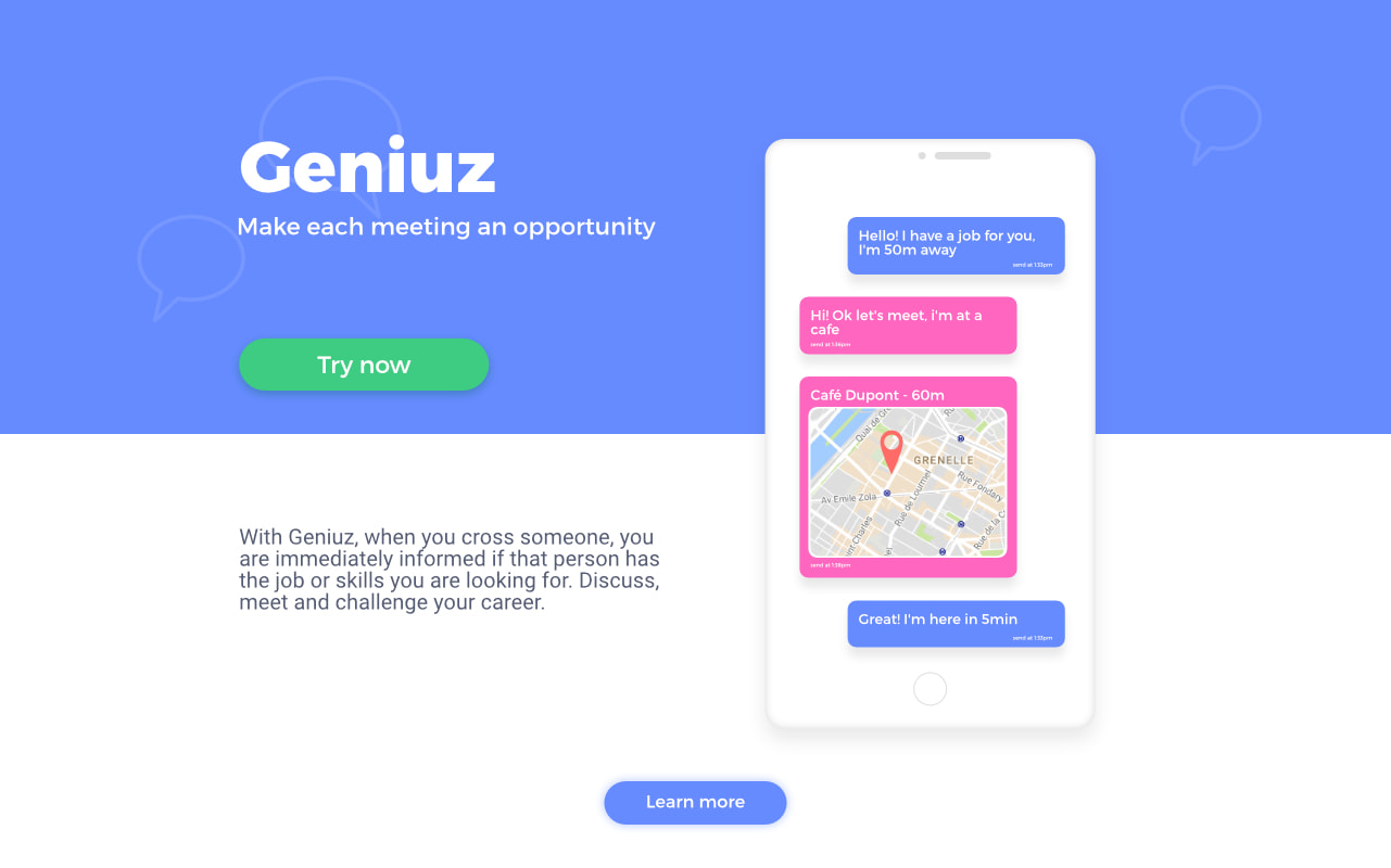 Conception et développement de l'application mobile Geniuz.