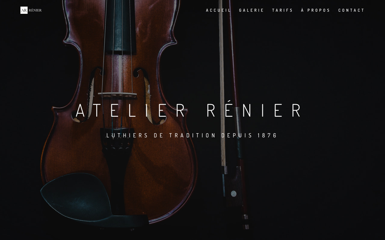 création du site de l 'atelier Rénier - luthiers de tradition à Paris.